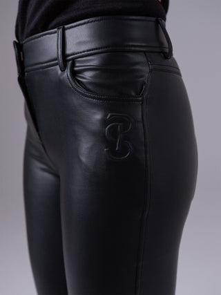 PS of Sweden AW24 Chanelle PU Breeches - BLACK